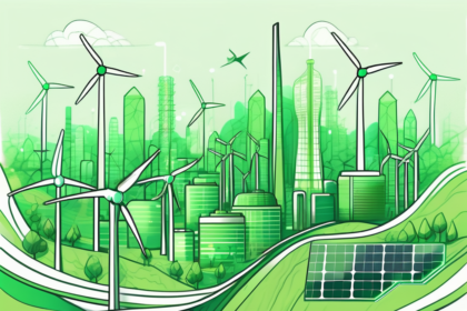 A futuristic city powered by green energy