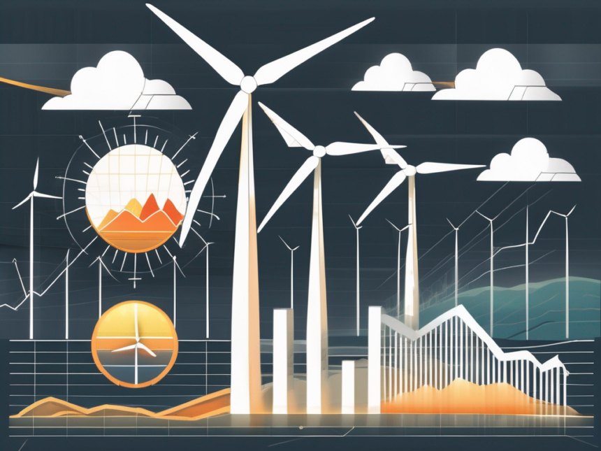 Various renewable energy sources like wind turbines